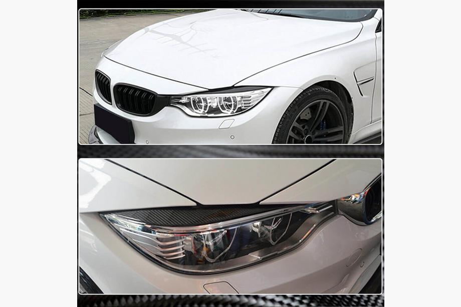 BMW 3-serien F30/F31 2012–2019 Strålkastarögonlock V2 (för F80, Carbon) Foto 5