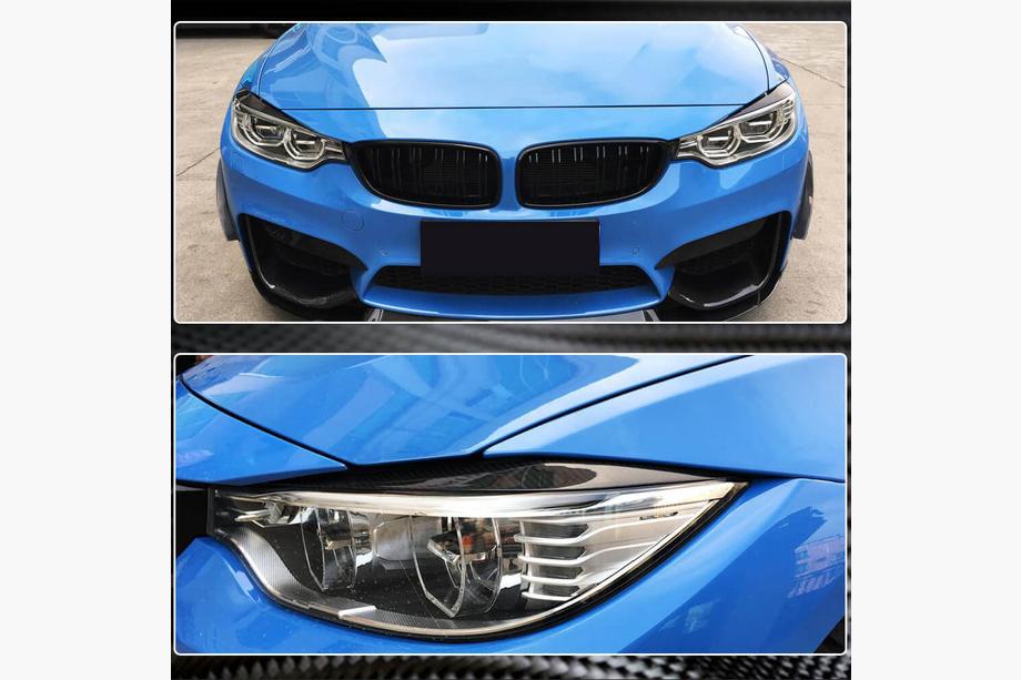 BMW 3-serien F30/F31 2012–2019 Strålkastarögonlock V2 (för F80, Carbon) Foto 6