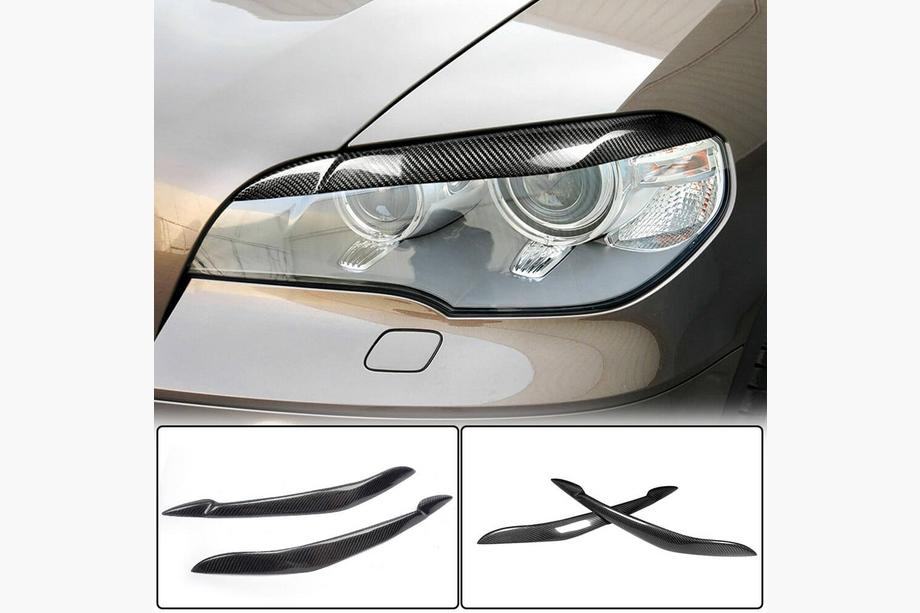 BMW X5 E70 2007–2013 Strålkastarögonfransar (Carbon) Foto 1