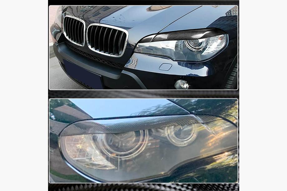 BMW X5 E70 2007–2013 Strålkastarögonfransar (Carbon) Foto 3
