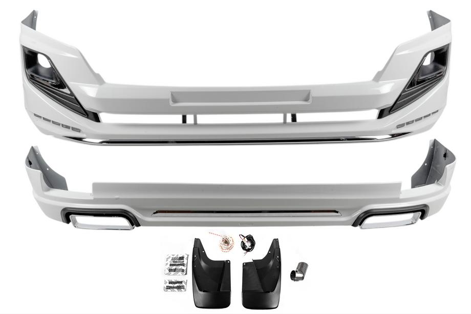 Toyota Land Cruiser Prado 150 2009–2023 Front- och bakre stötfångarläppar Luxury (2013-2017) Svart färg Foto 2