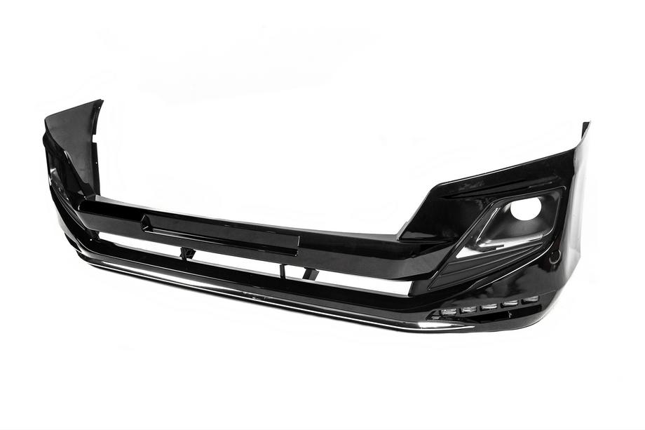 Toyota Land Cruiser Prado 150 2009–2023 Front- och bakre stötfångarläppar Luxury (2013-2017) Svart färg Foto 17