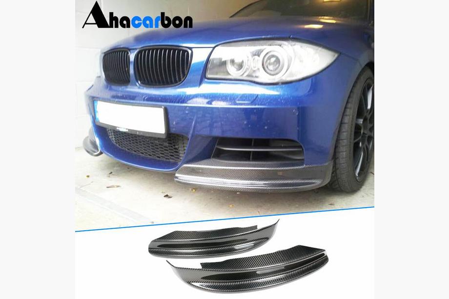 BMW 1-serie E81/E82/E87/E88 2004–2011 Flaps till främre stötfångare Flap (för E82/E88 M-Sport, kolfiber) Foto 1