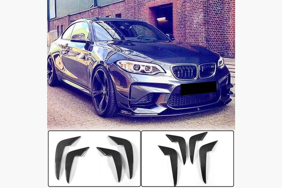 BMW 2-serien F22/F23 2014–2021 Frontstötfångarflaps Flap FRP V2 (för F87 M2 2016-2020) Image