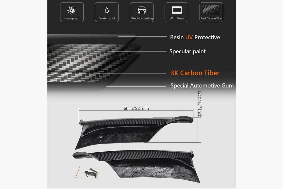 BMW 3-serie E90/E91 2005–2011 Flaps till främre stötfångaren Flap (för E90 2005-2008 M-Sport, kolfiber) Foto 5