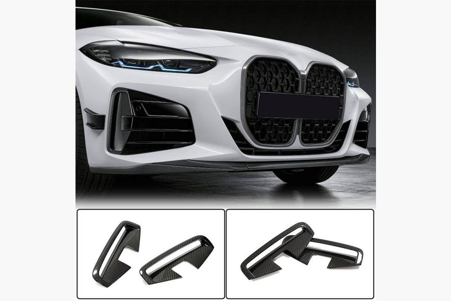 BMW 4-serien G22/23/26 2020– Frontläpp till främre stötfångare (för G22/G23 M-Sport, kolfiber) Foto 1