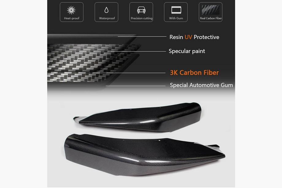 BMW 6-serien F12/F13/F06 2011–2018 Frontspoiler-flaps till stötfångaren Flap V1 (för M-Sport, kolfiber) Foto 5