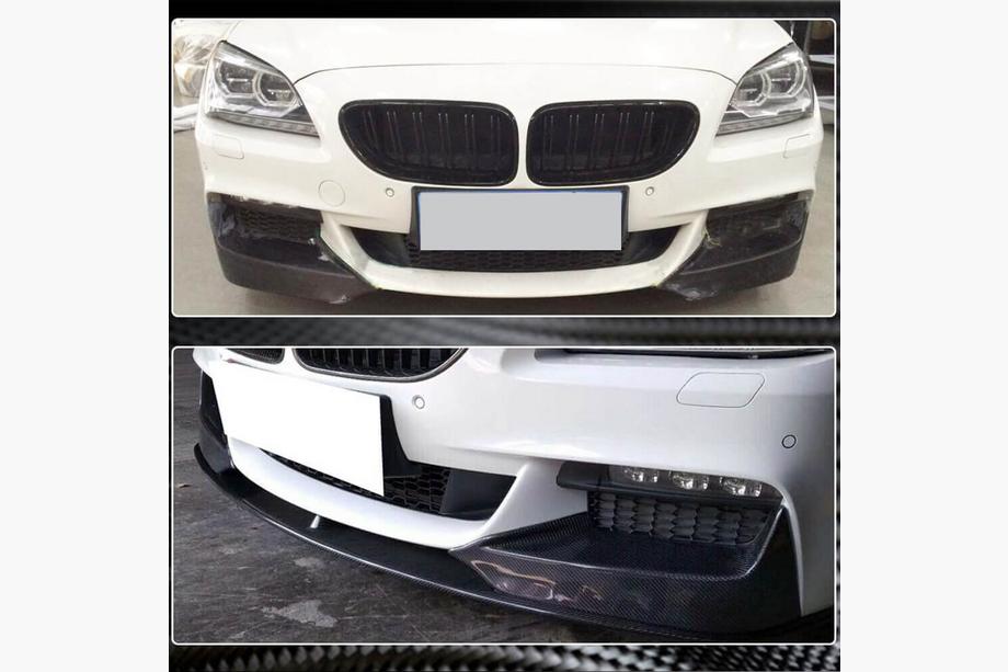 BMW 6-serien F12/F13/F06 2011–2018 Frontsplitter-flaps Flap V2 (för M-Sport, kolfiber) Foto 3