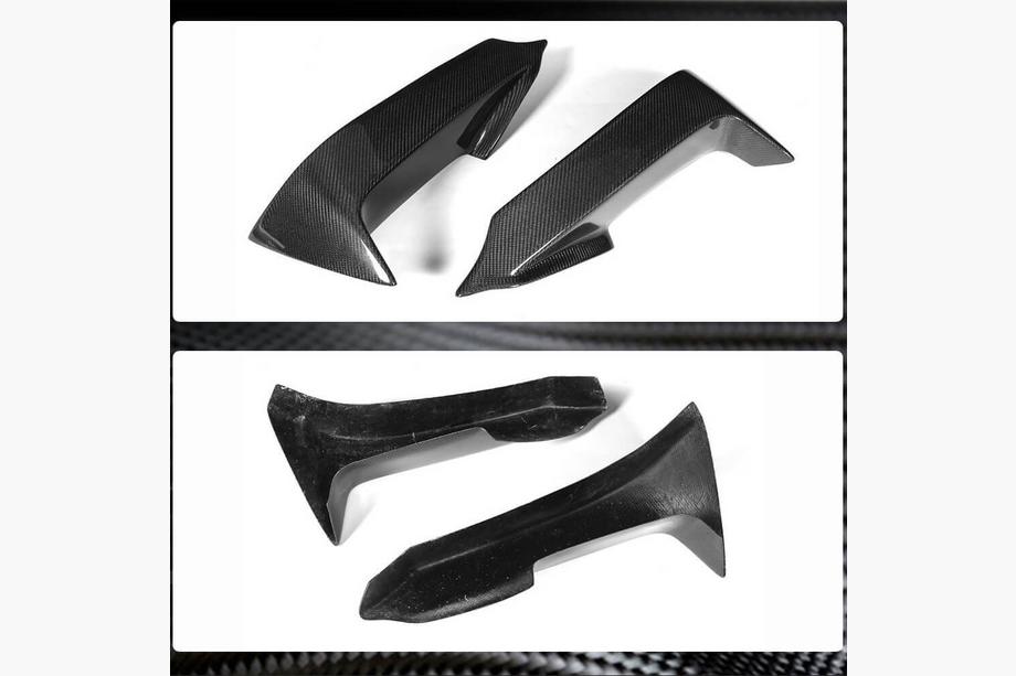 BMW 6-serien F12/F13/F06 2011–2018 Frontsplitter-flaps Flap V2 (för M-Sport, kolfiber) Foto 4