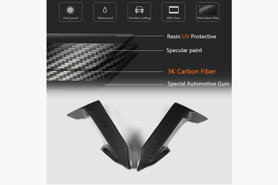 BMW 6-serien F12/F13/F06 2011–2018 Frontsplitter-flaps Flap V2 (för M-Sport, kolfiber) Foto 5