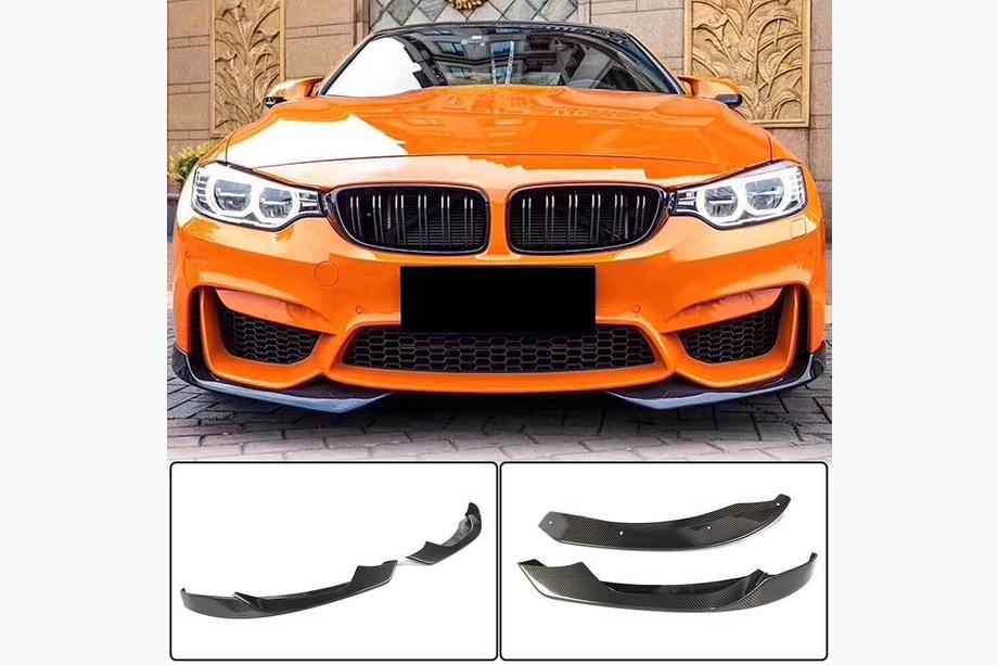 BMW 3-serien F30/F31 2012–2019 Frontspoilerläpp till stötfångaren Flap V1 (för F80, kolfiber) Foto 1