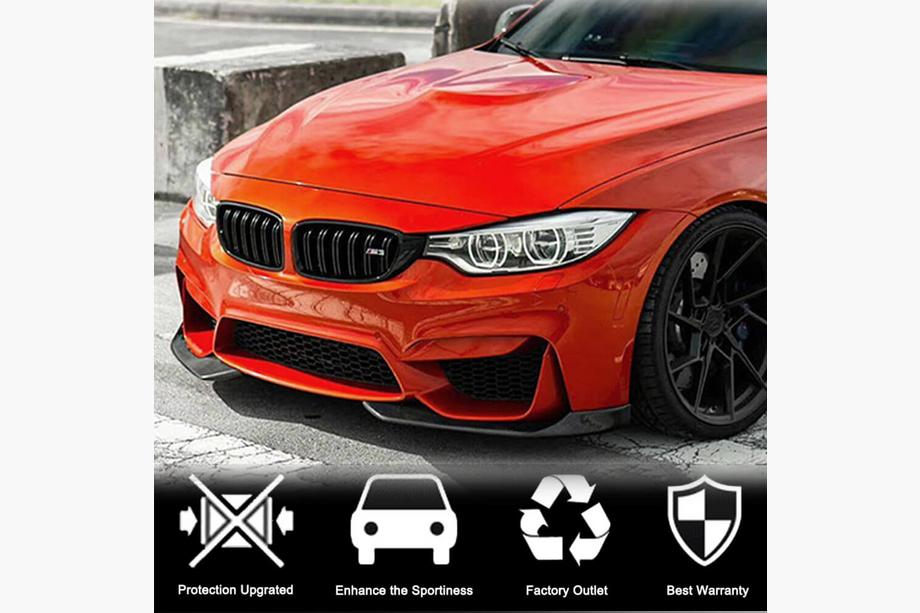 BMW 3-serien F30/F31 2012–2019 Frontspoilerläpp till stötfångaren Flap V1 (för F80, kolfiber) Foto 2