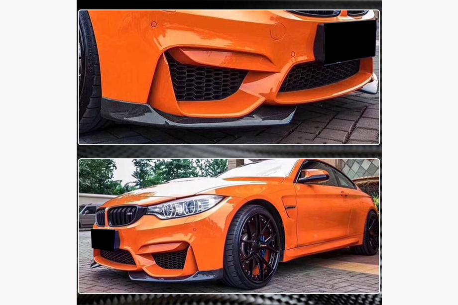 BMW 3-serien F30/F31 2012–2019 Frontspoilerläpp till stötfångaren Flap V1 (för F80, kolfiber) Foto 4