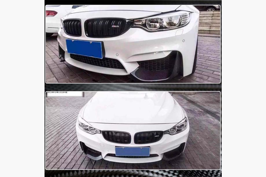 BMW 4-serie F32/F33/F36 2012–2020 Frontläpp (lipspoiler) Flap V4 (för F82/F83, kolfiber) Foto 4