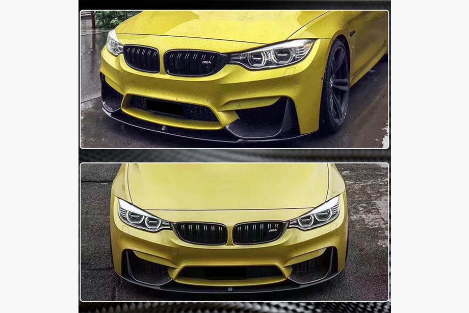 BMW 4-serie F32/F33/F36 2012–2020 Frontläpp (lipspoiler) Flap V4 (för F82/F83, kolfiber) Foto 5