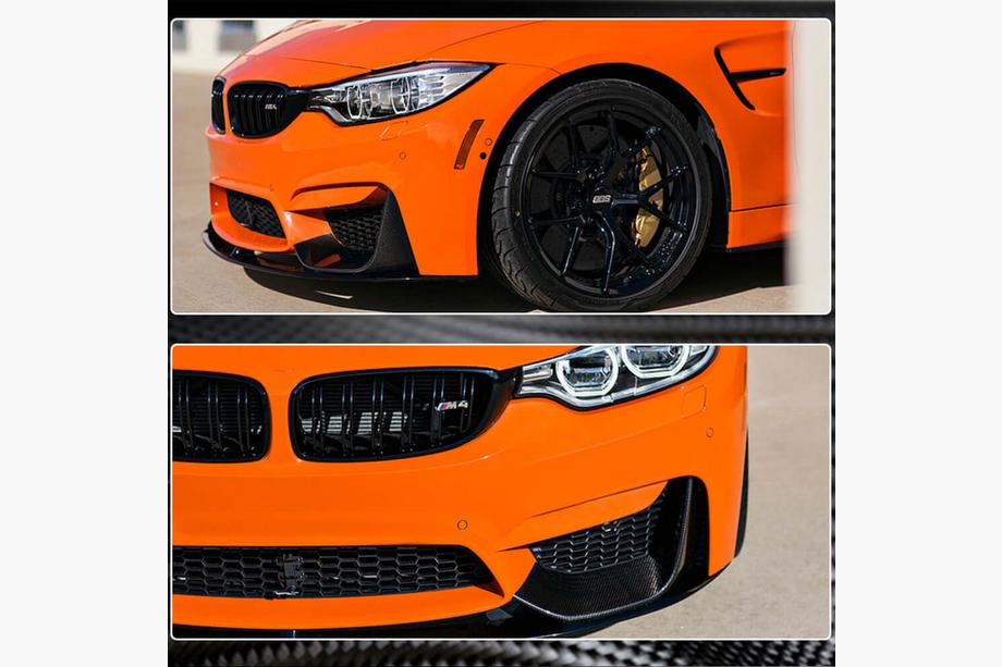 BMW 4-serie F32/F33/F36 2012–2020 Frontläpp (lipspoiler) Flap V4 (för F82/F83, kolfiber) Foto 9