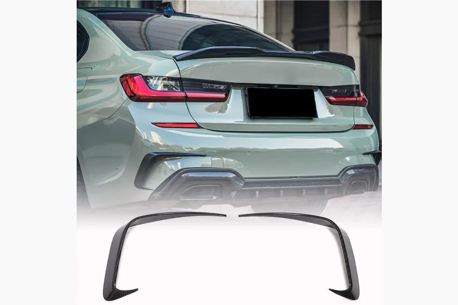 BMW 3-serien G20/G21 2018– Bakre stötfångarflaps Flap (för M-Sport 2018-2022, kolfiber) Foto 1