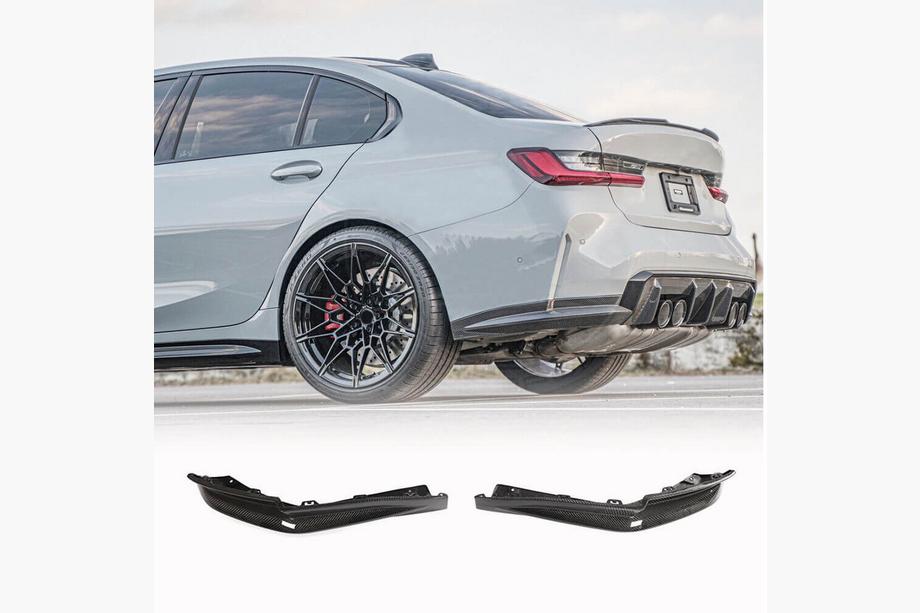 BMW 3-serien G20/G21 2018– Bakre stötfångarflaps Flap V3 (för G80, kolfiber) Image