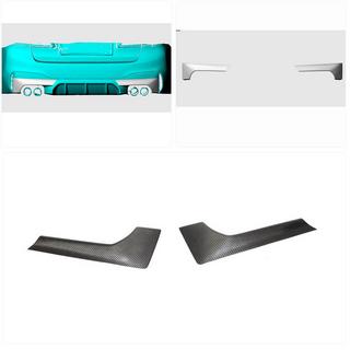 Bakre stötfångarflaps i kolfiber (för M-Sport/M5 F90, kolfiber) foto 2