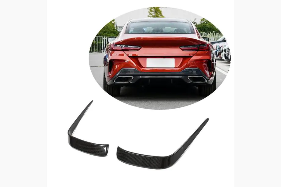 BMW 8-serie G14/G15/G16 2018– Aerodynamiska bakre stötfångarinsatser V1 (för M-Sport, kolfiber) Image