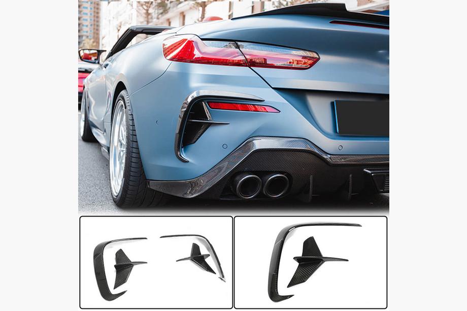 BMW 8-serie G14/G15/G16 2018– Aerodynamiska bakre diffuser-tillägg V2 (för M-Sport, kolfiber) Image