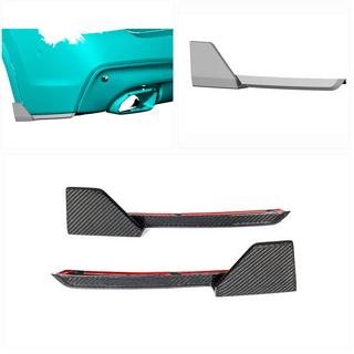 Flap bakre stötfångarflaps (för original M-Sport 2018-2021, kolfiber) foto 2