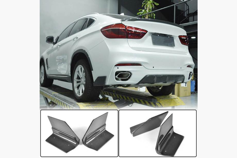 BMW X6 F16 2014–2019 Bakre stötfångarflaps Flap (för M-Sport, kolfiber) Image