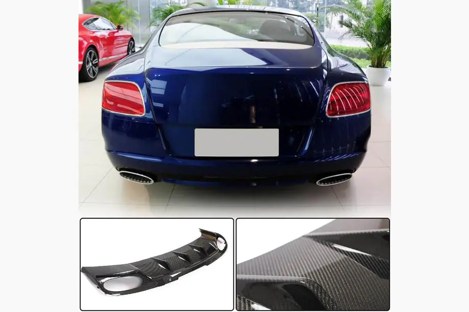 Bentley Continental GT 2011–2018 Bakre stötfångardiffusor (kolfiber) Image