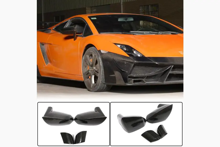 Lamborghini Gallardo 2003–2013 Kolfiber spegelkåpor (Carbon) Image