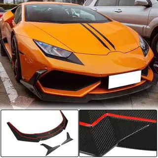 Frontläpp till främre stötfångare Lip V1 (torr kolfiber) Lamborghini Huracan 2014– foto 2