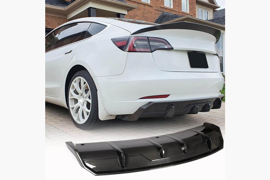 Tesla Model 3 2017– Bakre stötfångardiffusor Carbon V3 (2016-2022) Image