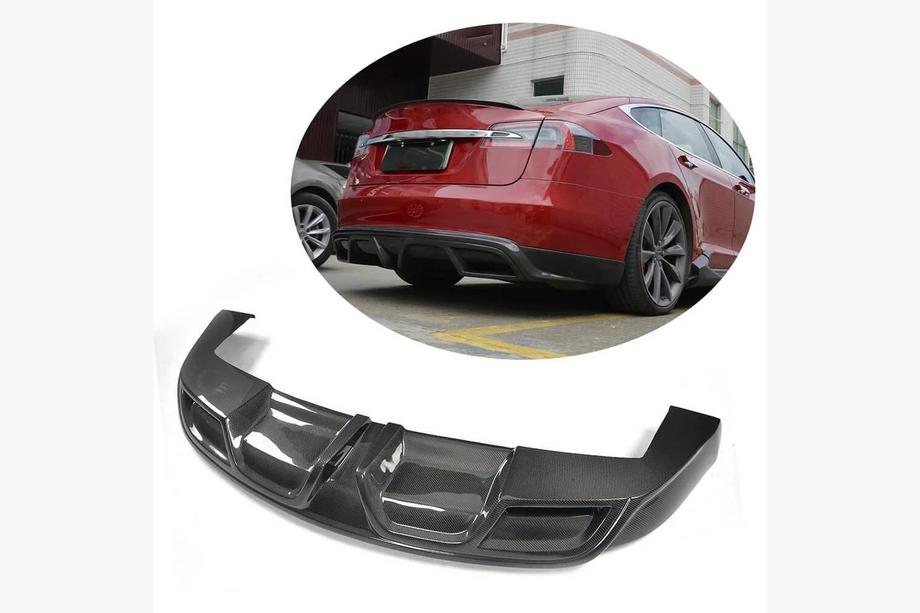 Tesla Model S 2012– Bakre stötfångardiffuser V1 (2012-2016, kolfiber) Image