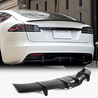 Bakre stötfångardiffusor (för Plaid 2021+, kolfiber) Tesla Model S 2012– foto 1