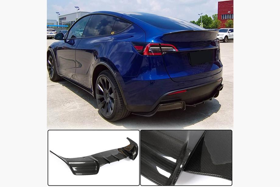 Tesla Model Y 2020– Bakre stötfångardiffusor dry carbon V1 (2019-2021) Image