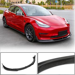 Frontläpp till främre stötfångare Lip V1 (2017-2023, kolfiber) Tesla Model 3 2017– foto 1