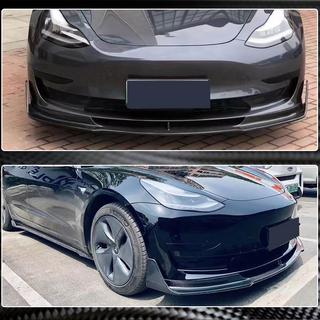 Frontläpp till främre stötfångare Lip V1 (2017-2023, kolfiber) Tesla Model 3 2017– foto 3