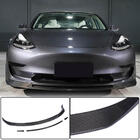 Tesla Model 3 2017– Frontläpp till stötfångare Lip V2 (2017-2023, kolfiber) foto 1