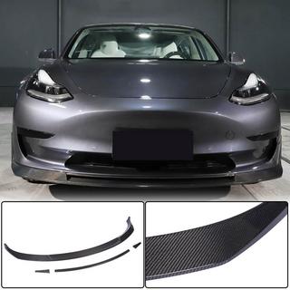 Frontläpp till stötfångare Lip V2 (2017-2023, kolfiber) Tesla Model 3 2017– foto 1