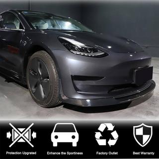 Frontläpp till stötfångare Lip V2 (2017-2023, kolfiber) Tesla Model 3 2017– foto 3