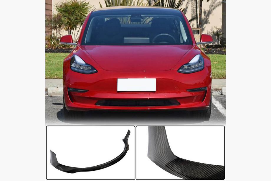 Tesla Model 3 2017– Frontläpp (frontsplitter) Lip V4 (2017-2023, kolfiber) Image
