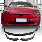 Tesla Model S 2012– Frontläppspoiler till främre stötfångare Lip V2 (2021+, Kolfiber) foto 1