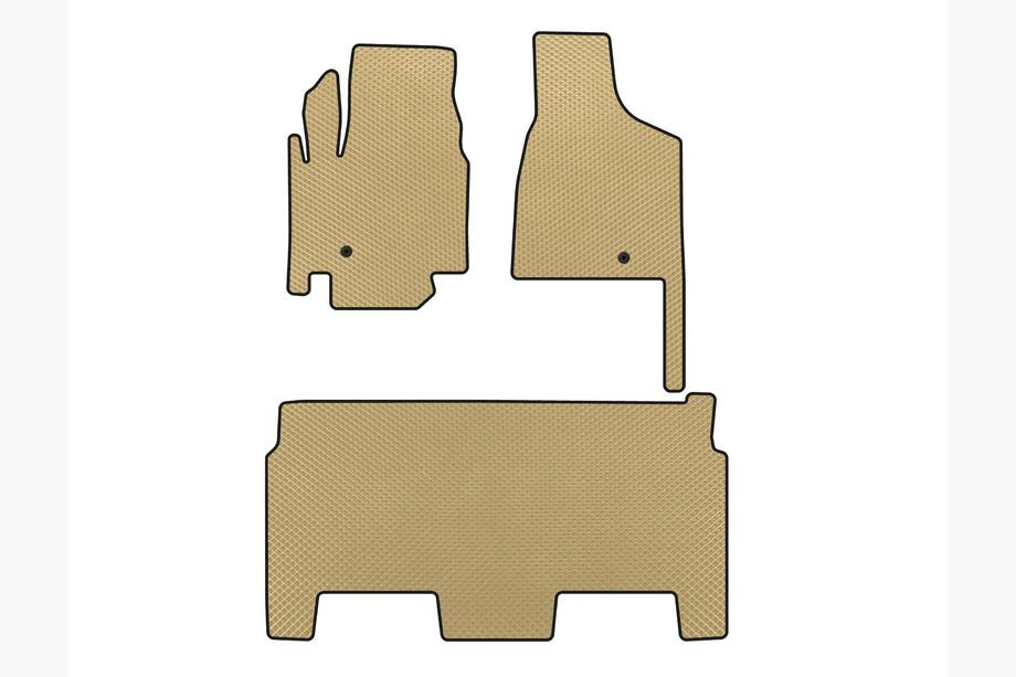 Dodge Grand Caravan V 2008–2020 EVA-bilmattor (2008-2020, 2 rader, 8-sits/utrustningsnivå SXT, beige) Image