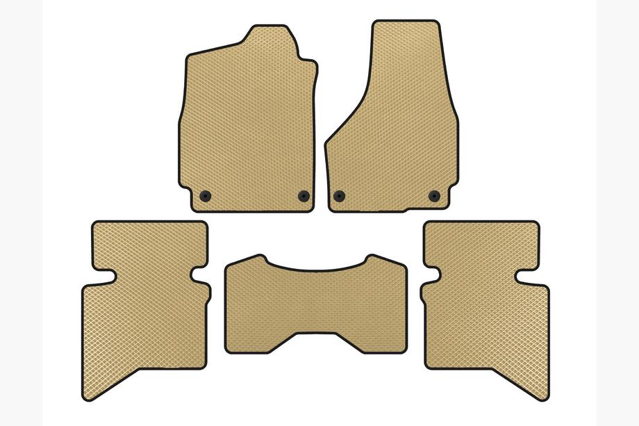 Dodge RAM (DS/DJ/D2) 2009–2024 EVA-golvmattor (2009+, 5-sits/4-sits hytt, beige) Image