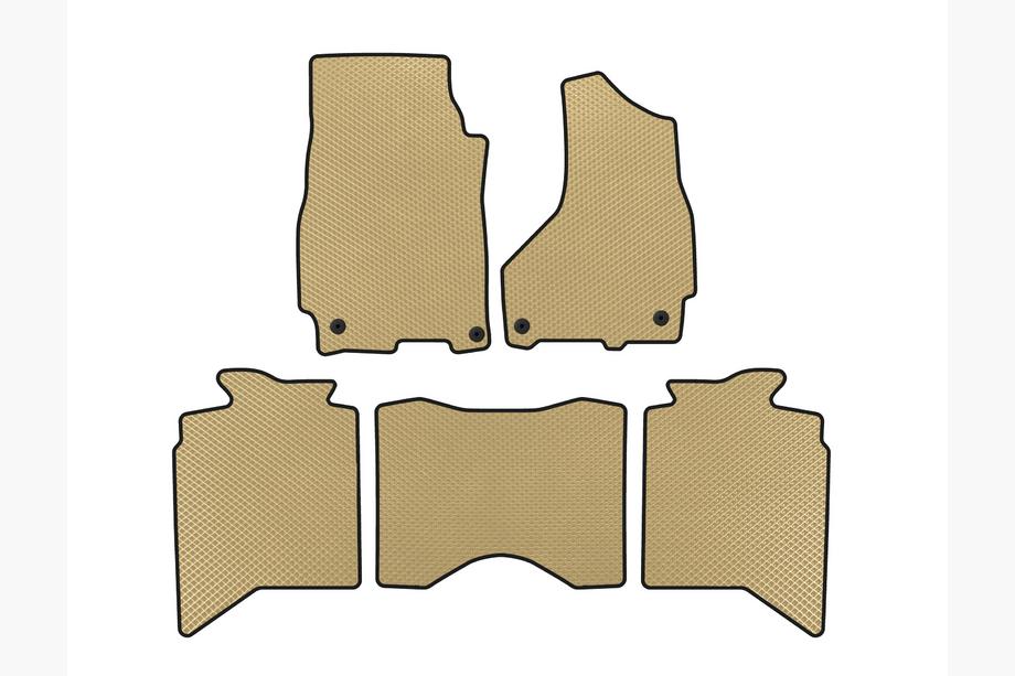 Dodge RAM (DS/DJ/D2) 2009–2024 EVA-golvmattor (2013+, 5-sits, Beige) Image