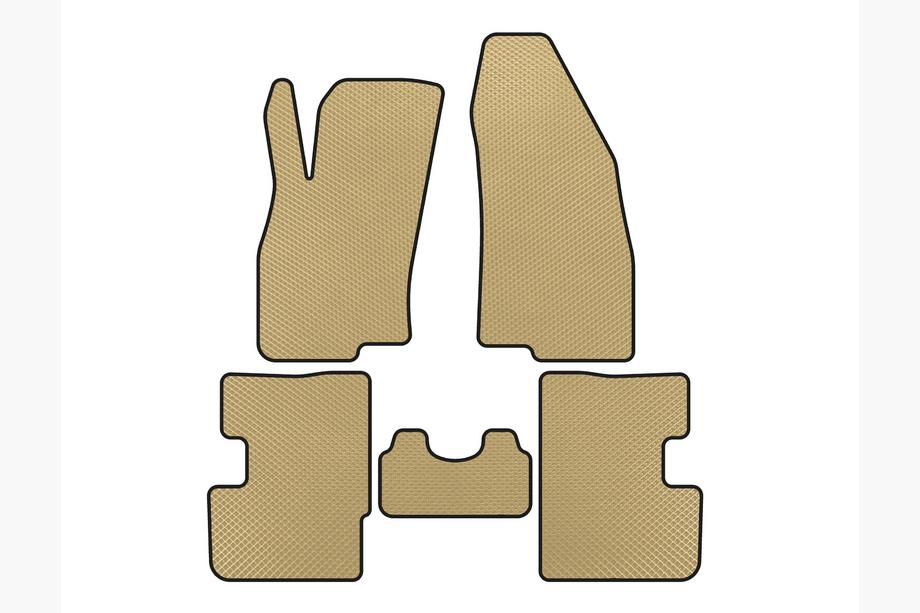 Fiat Punto Grande/EVO 2006–2018 EVA-bilmattor (2011-2018, HB, 3-dörrars, Beige) Image
