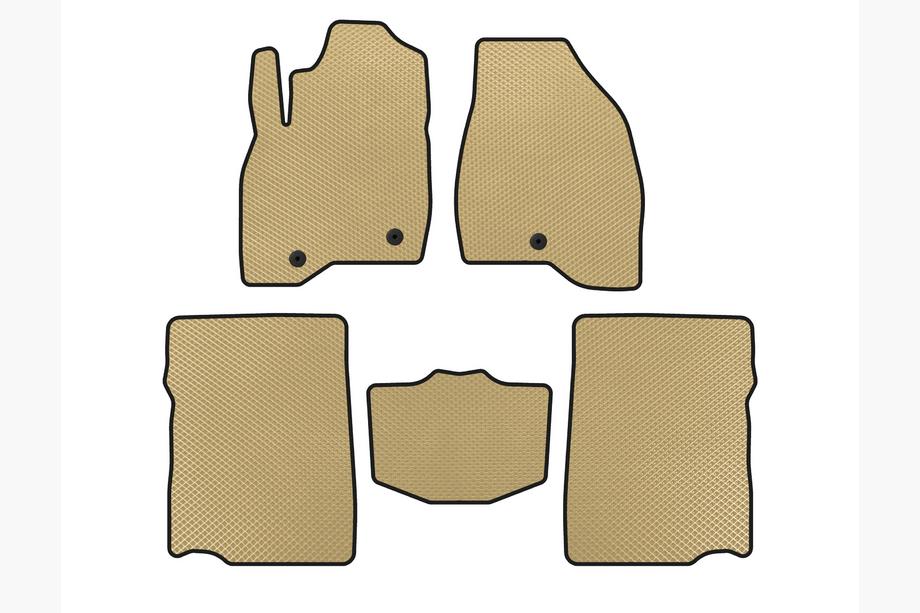 Ford Explorer 2011–2019 EVA bilmattor (2017-2019, 2:a raden, 7-sits, Beige) Image