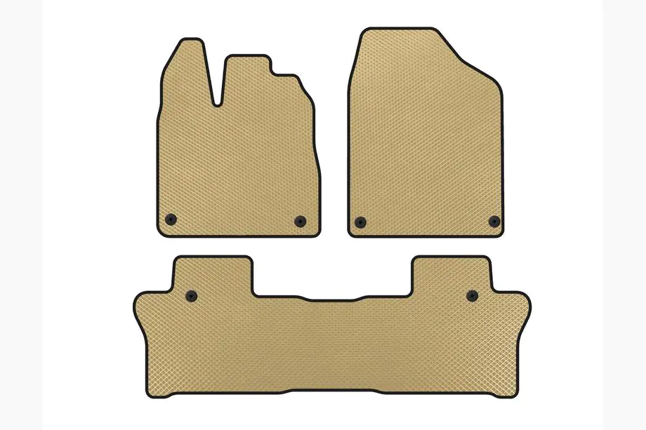 Honda Pilot 2015–2022 EVA bilmattor (2 rader, beige) Image
