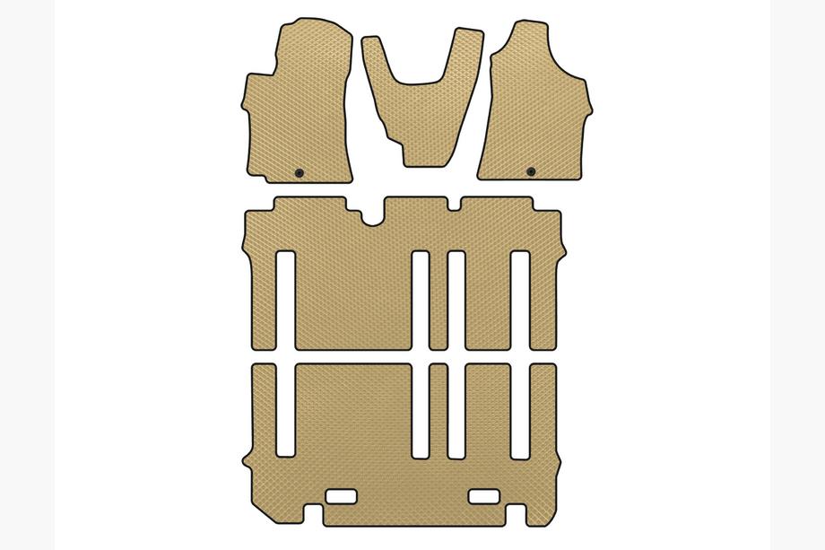 Hyundai H300, H1, Starex 2008–2020 EVA bilmattor (komplett kupéset, beige) Image