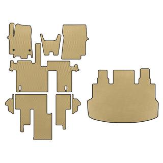 EVA bilmattor (komplett kupésats, 1+1,5/9-sits, beige)