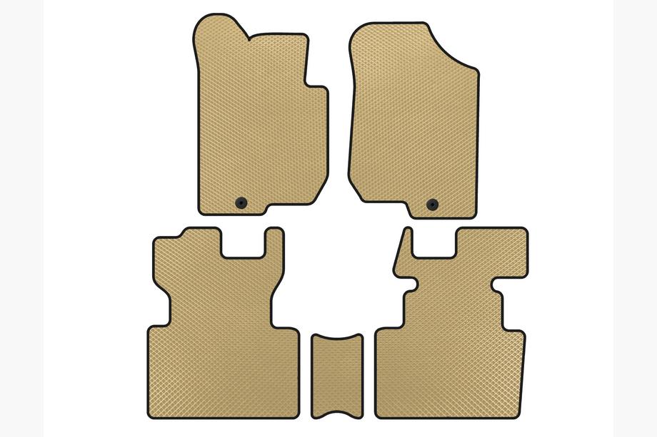Kia Carens 1999–2012 EVA bilmattor (2006-2012, 2 rader, 7-sits, beige) Image